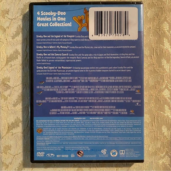 Scooby Doo 4 Kid Favorites 4-Movie Collection DVD - Picture 2 of 2